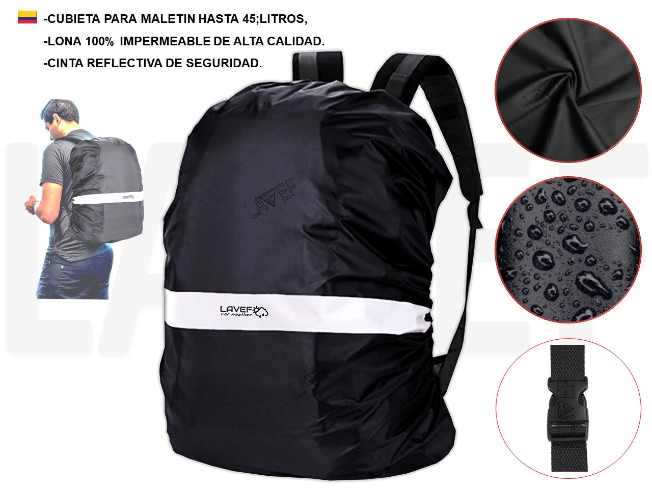 Pijama Para Moto Plateada + Forro Para Maletín Reflectivo