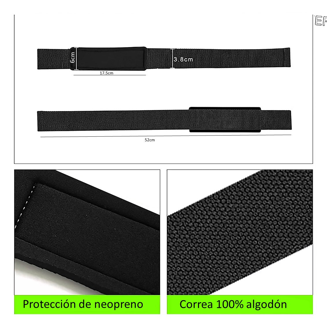 Correas Straps, Vendas Muñequeras Levantamiento Pesas. Lavef
