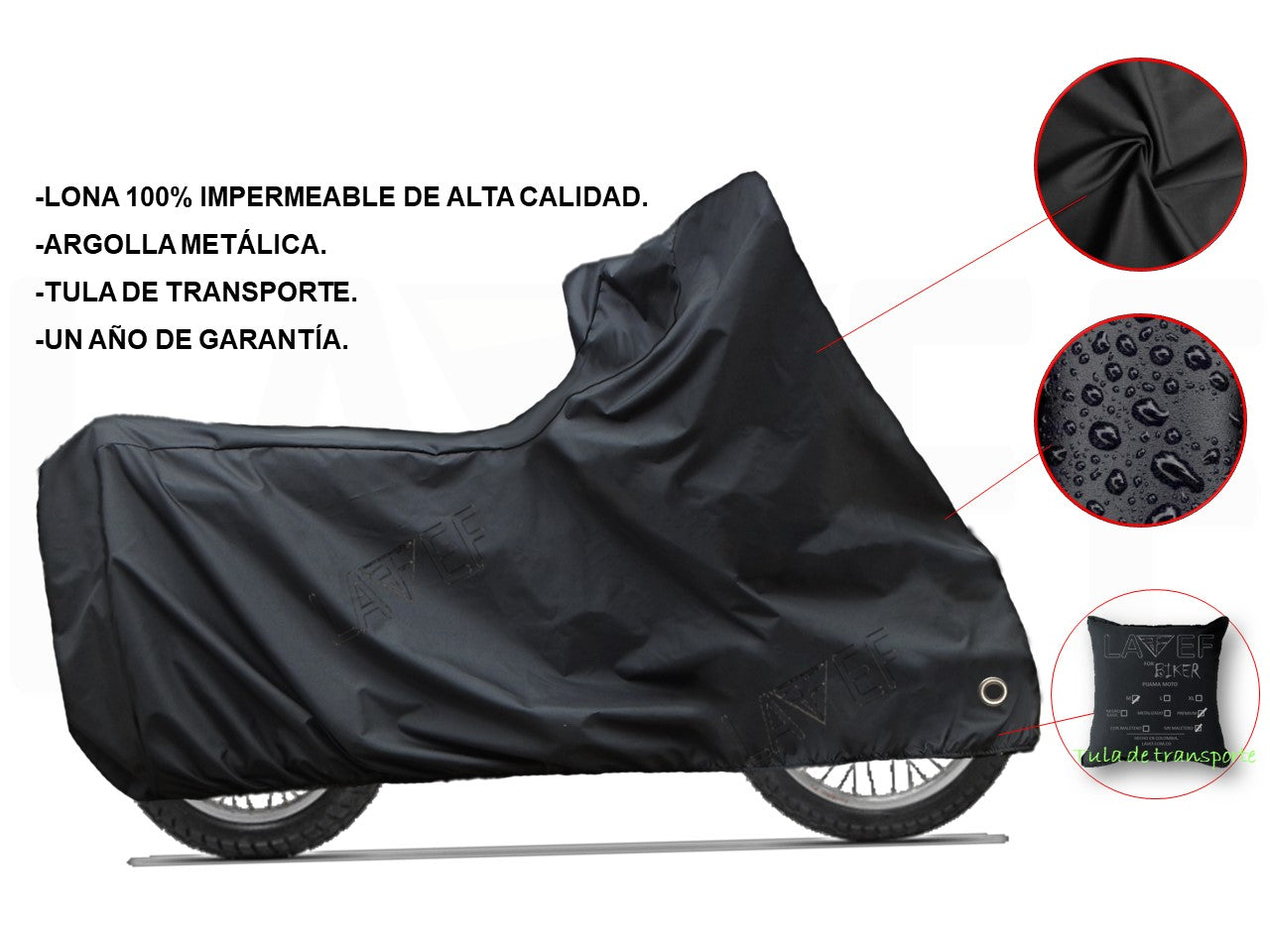 Pijama Moto Premium+ Candado Guaya Con Argolla Seguridad