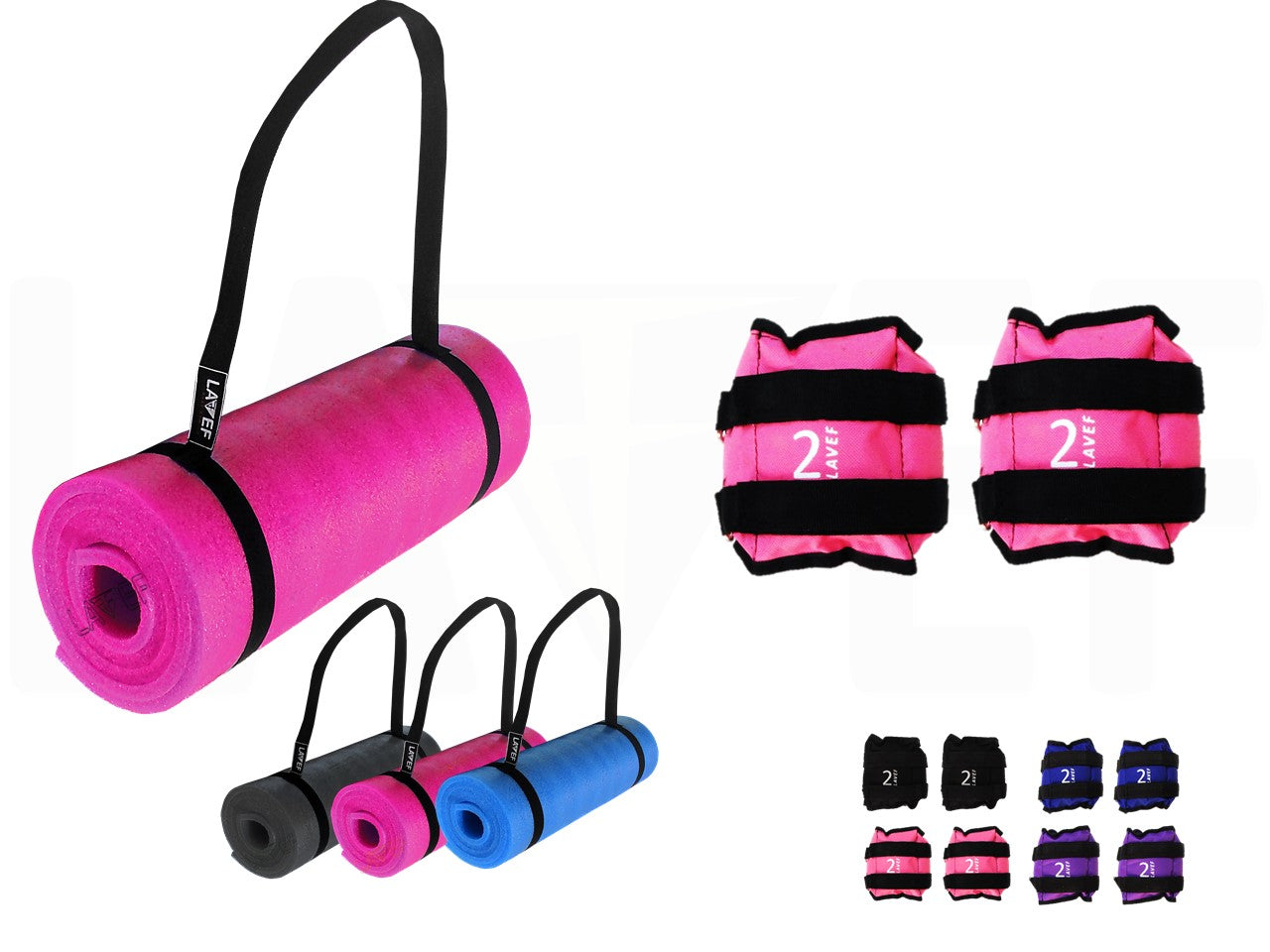 Colchoneta Mat Yumbolon Basicas Colores + Tobilleras 2k