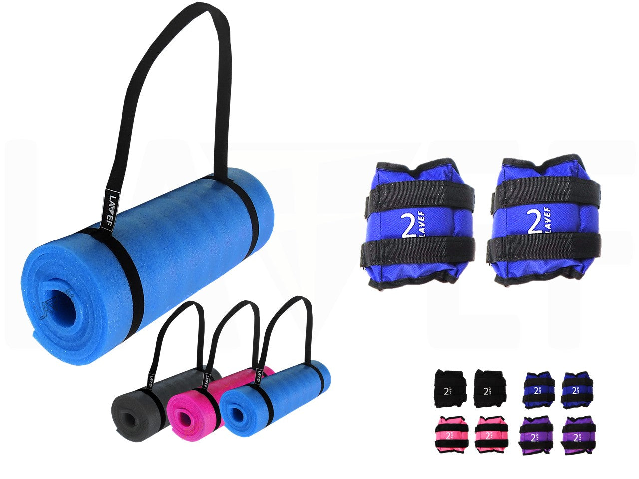 Colchoneta Mat Yumbolon Basicas Colores + Tobilleras 2k