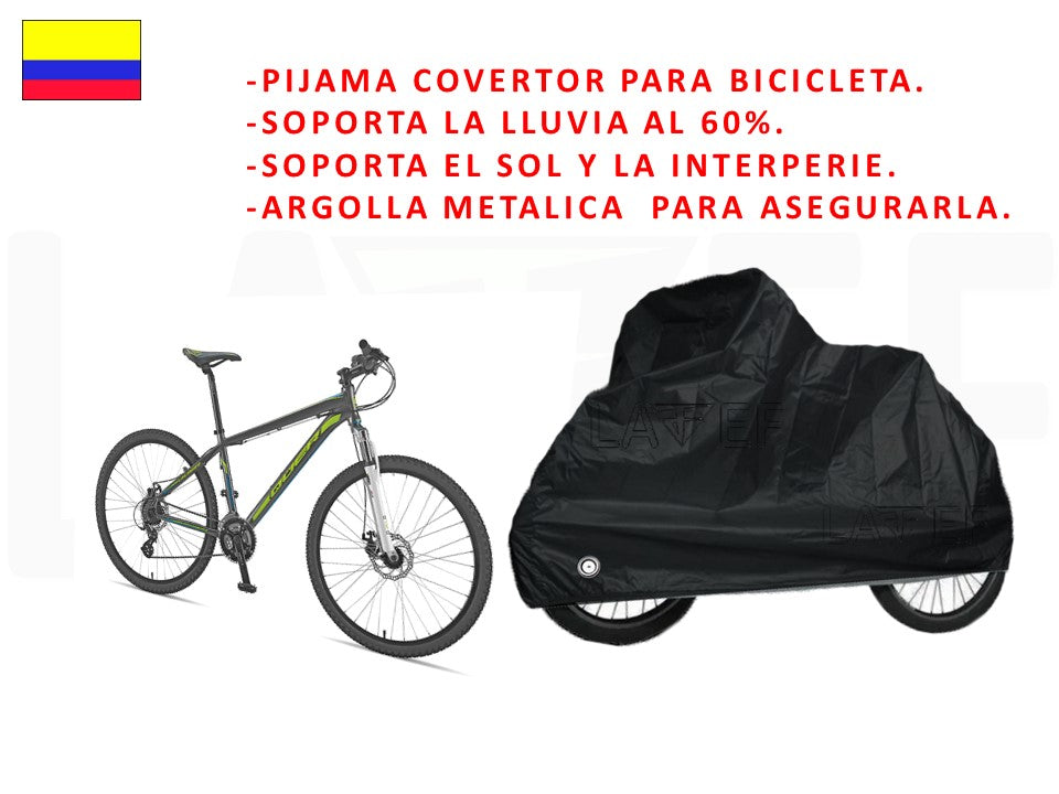 Pijama Bicicleta Argollas Antirrobo+forro Protector Maletín