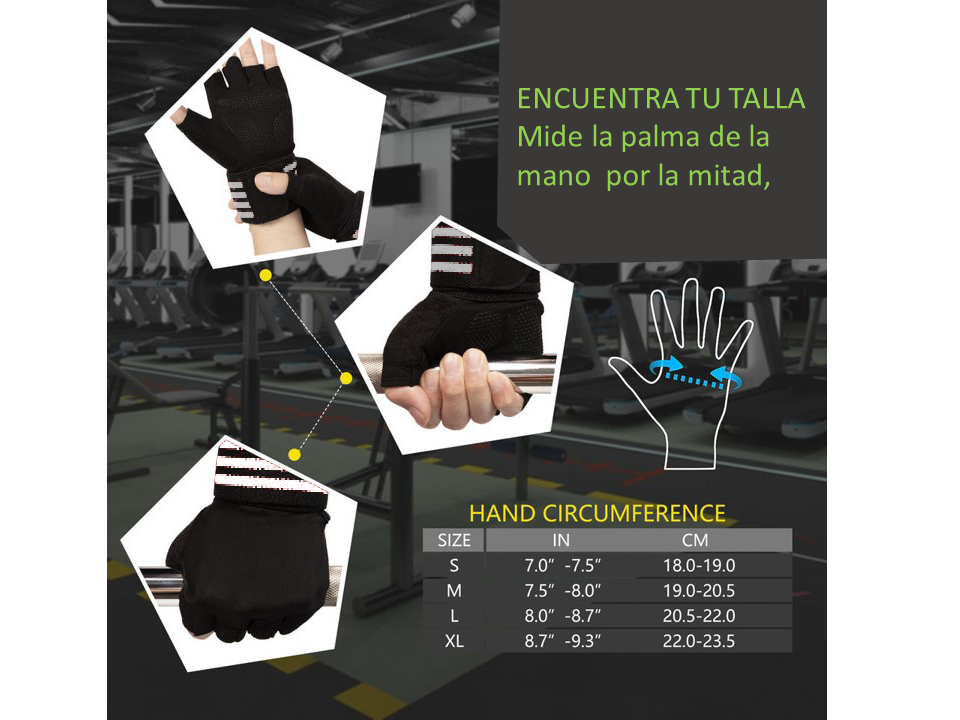 Guantes Gym Con Muñequera