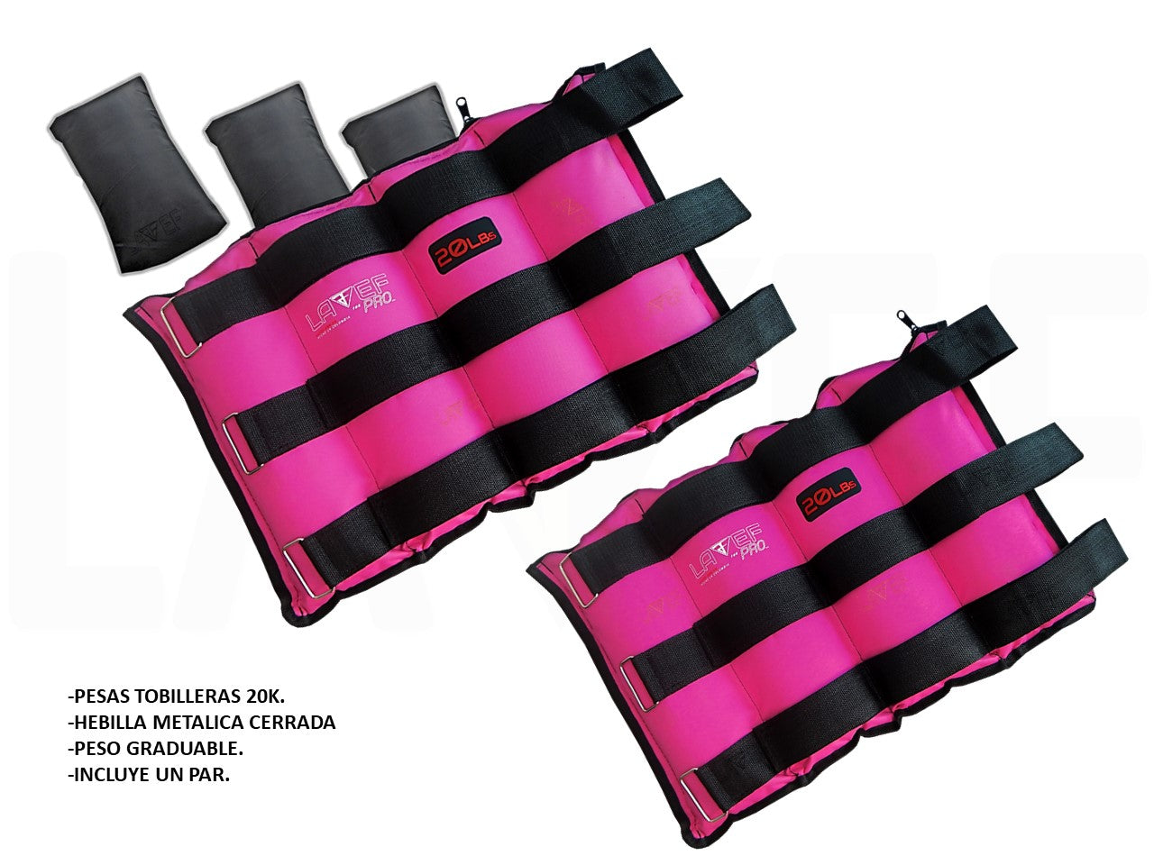 Pesas Tobilleras 20K Graduables